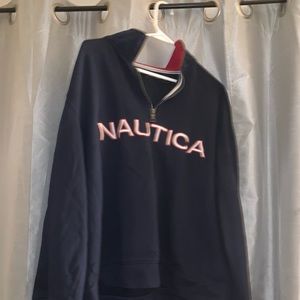 Nautical zip up hoodie.